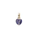 Blue Spot Heart Gold Charm