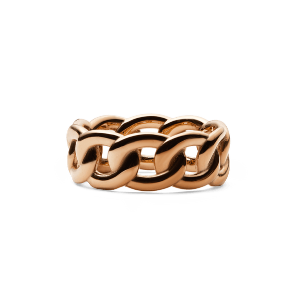 Chunky Chain Ring Rose Gold