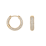 Pavé Crystal Earrings Gold