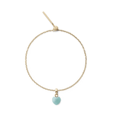 Amazonite Heart Gold Charm