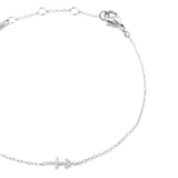 Crystal Zodiac Chain Bracelet Silver