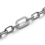 Crystal Link Bracelet Silver