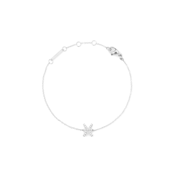 Crystal Zodiac Chain Bracelet Silver