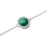 Audrey Bracelet Malachite Silver