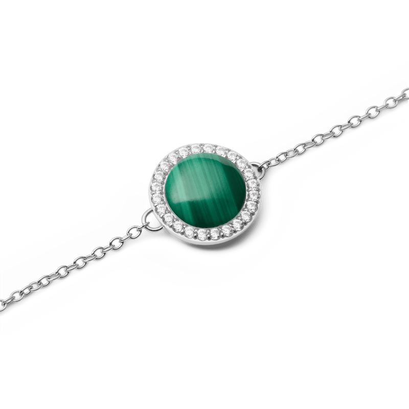 Audrey Bracelet Malachite Silver