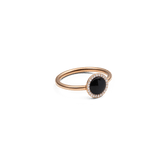 Audrey Ring Black Agathe Rose Gold
