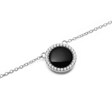 Audrey Necklace Black Agathe Silver