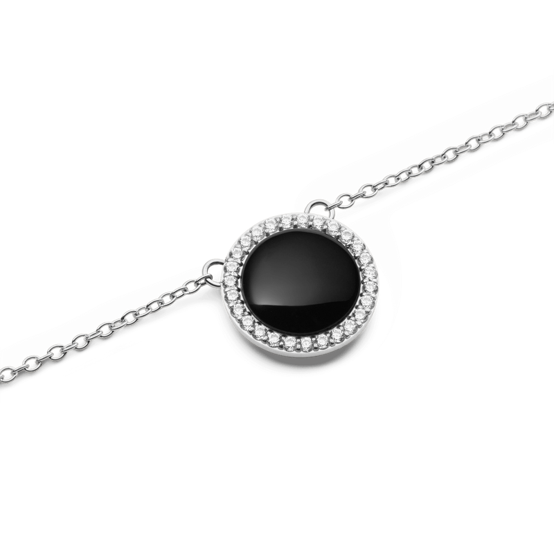 Audrey Necklace Black Agathe Silver