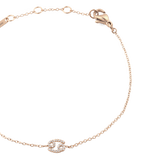 Crystal Zodiac Chain Bracelet Rose Gold