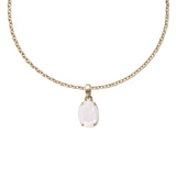 Mother of Pearl Oval Gold Charm