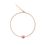 Rhodonite Crystal Orb Rose Gold Charm