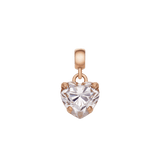 Heart White Crystal Charm RG