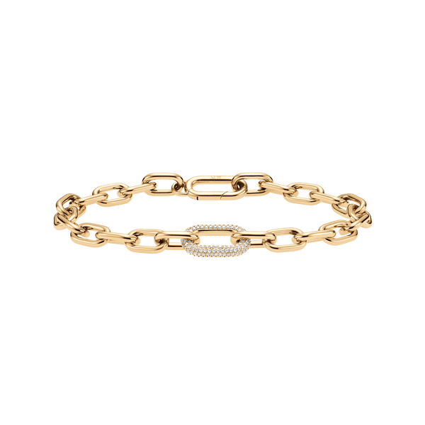 Crystal Link Bracelet Gold