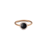 Audrey Ring Black Agathe Rose Gold