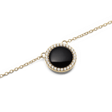Audrey Necklace Black Agathe Gold
