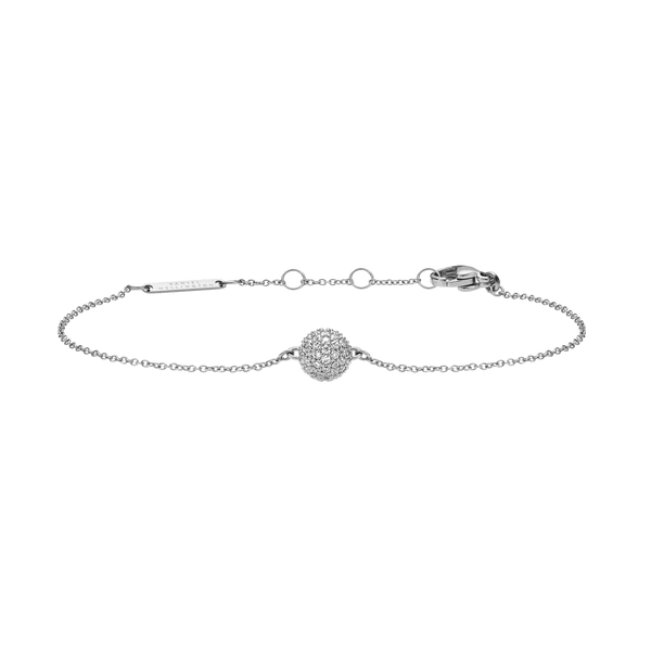 Pavé Crystal Pendant Bracelet Silver