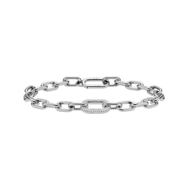 Crystal Link Bracelet Silver