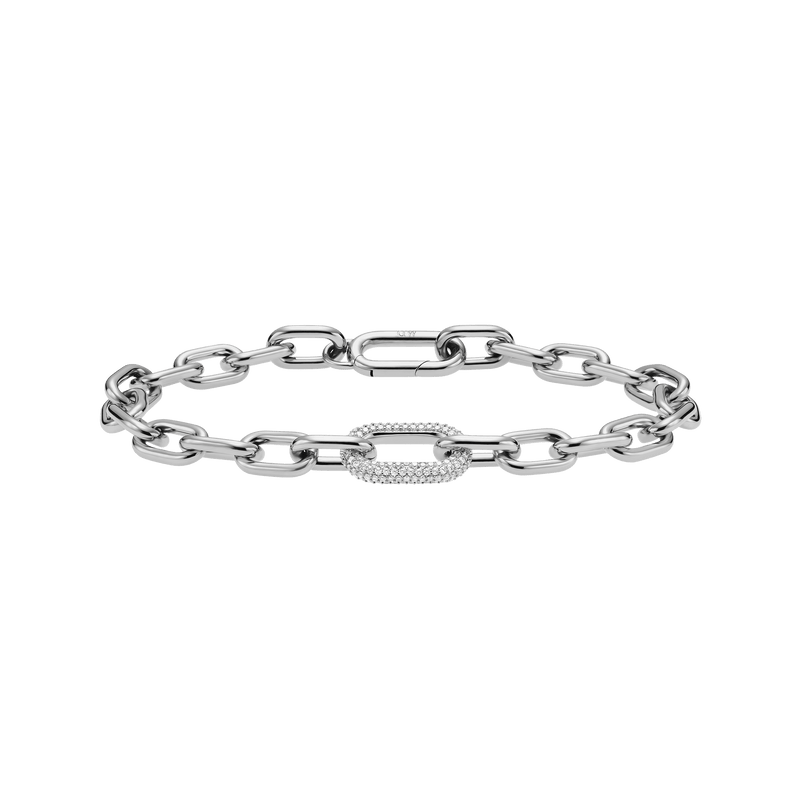 Crystal Link Bracelet Silver