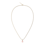 Rose Quartz Oval Gold Charm