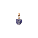 Blue Spot Heart Rose Gold Charm
