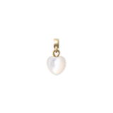 Mother of Pearl Heart Gold Charm