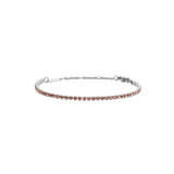 Classic Tennis Bracelet Apricot Silver
