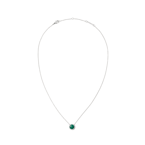 Audrey Necklace Malachite Silver