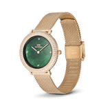 Crystalline Bezel Evergold Green