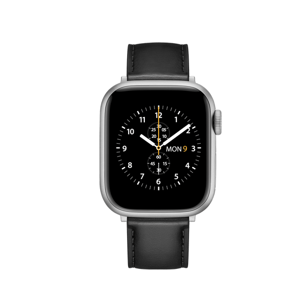 Smartwatch Leather Strap Silver