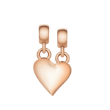 Broken Heart Charm Rose Gold