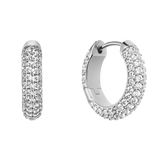 Pavé Crystal Earrings Silver