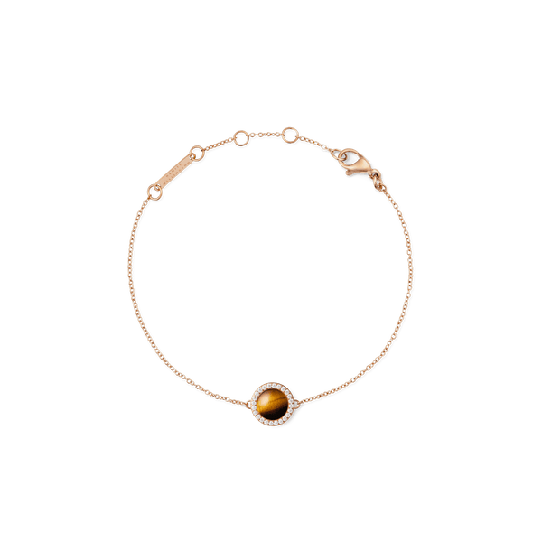 Audrey Bracelet Tiger Eye Rose Gold