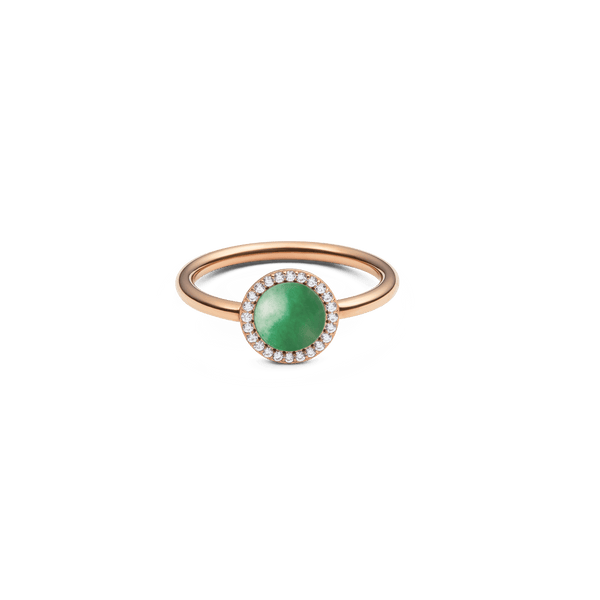 Audrey Ring Jade Rose Gold