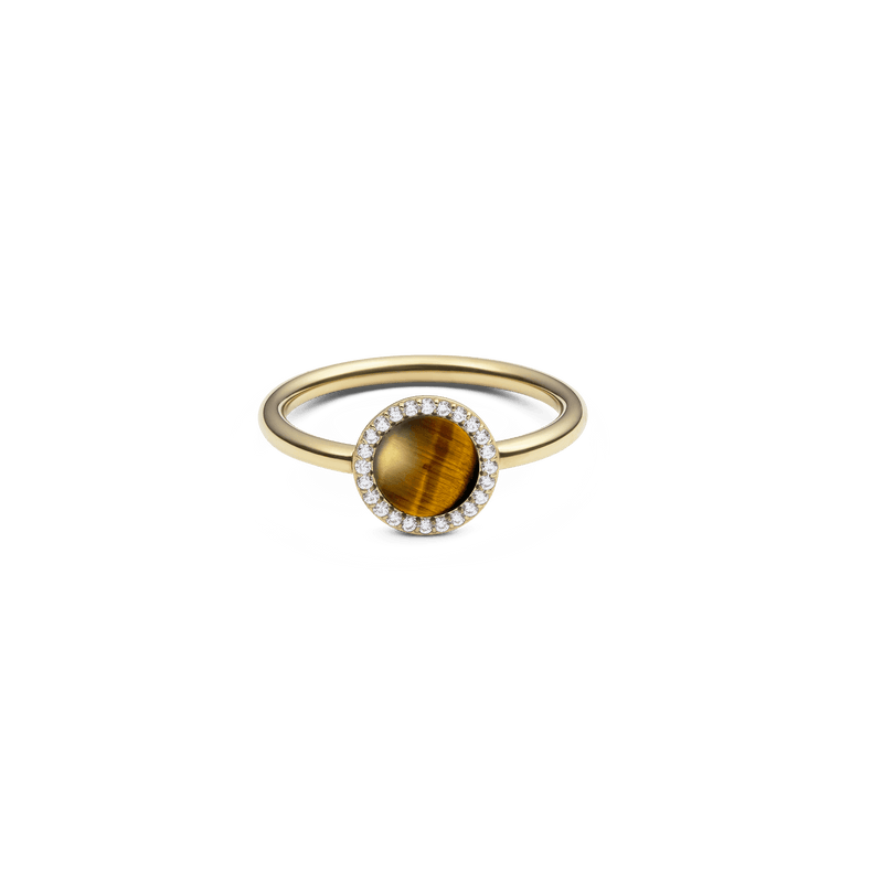 Audrey Ring Tiger Eye Gold