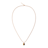 Tiger eye Octagon Rose Gold Charm