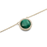 Audrey Necklace Malachite Gold