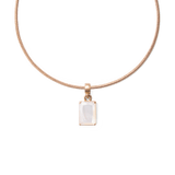 Mother of Pearl Octagon Rose Gold Charm