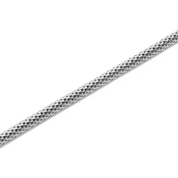 Tide Mesh Necklace Silver 2.8