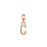 Letter Charm Rose Gold