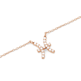 Crystal Zodiac Chain Necklace Rose Gold