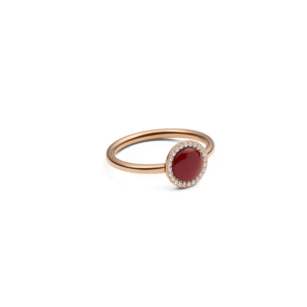 Audrey Ring Red Agathe Rose Gold