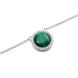 Audrey Necklace Malachite Silver