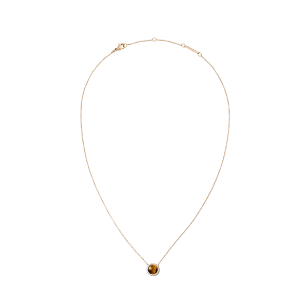 Audrey Necklace Tiger Eye Rose Gold