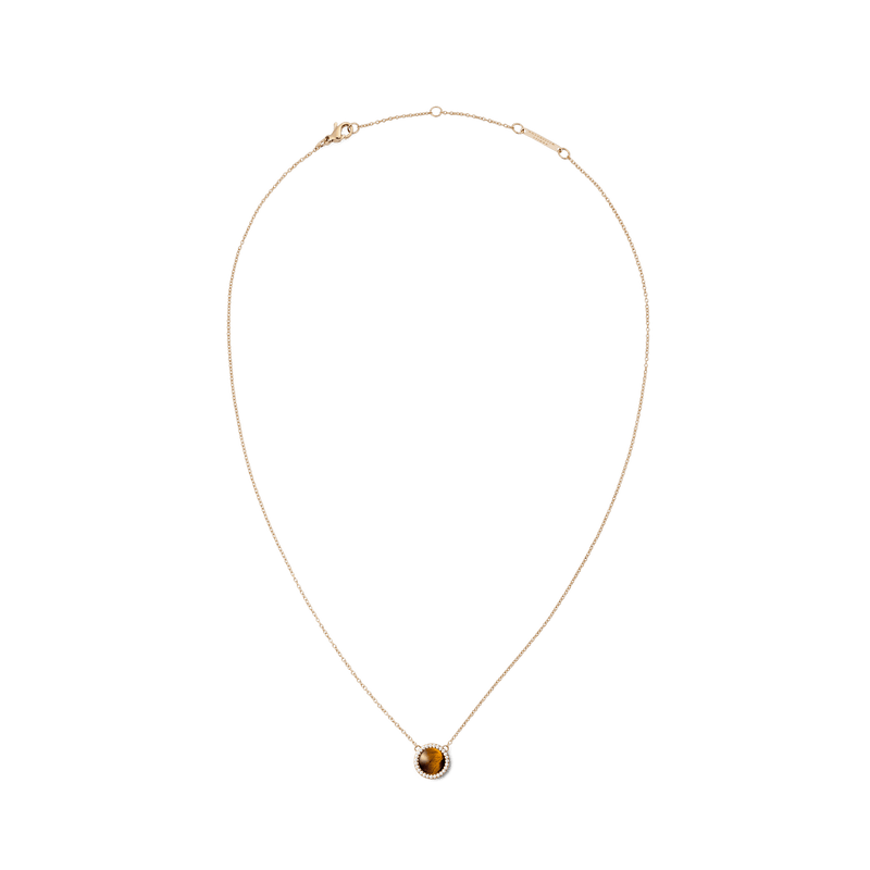 Audrey Necklace Tiger Eye Rose Gold