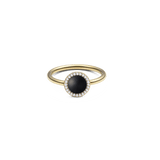 Audrey Ring Black Agathe Gold