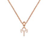 Crystal Zodiac Charm Rose Gold