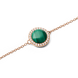 Audrey Bracelet Malachite Rose Gold