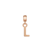 Letter Charm Rose Gold