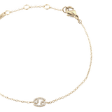 Crystal Zodiac Chain Bracelet Gold