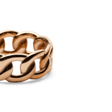 Chunky Chain Ring Rose Gold